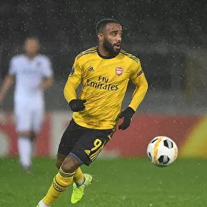 Arsenal's Lacazette in Action against Vitoria Guimaraes in Europa League Group Stage