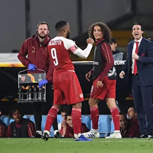 Arsenal's Lacazette Scores, Emery Celebrates in Napoli's Stadio San Paolo - Europa League Quarterfinals 2019