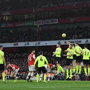 Arsenal's Lacazette Takes Free Kick Against Sheffield United, Premier League 2019-20