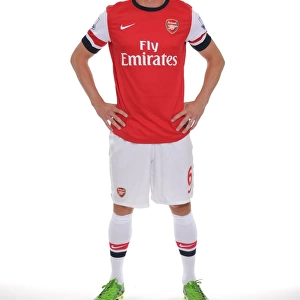 Arsenal's Laurent Koscielny at 2013-14 Squad Team Photocall