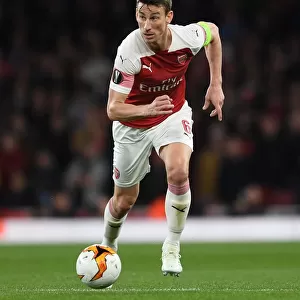Arsenal's Laurent Koscielny in Action during the 2019 Europa League Semi-Final vs Valencia