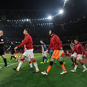Arsenal's Laurent Koscielny Leads Out the Team against West Bromwich Albion, 2017-18 Season