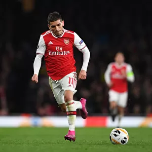 Arsenal's Lucas Torreira in Action against Vitoria Guimaraes in UEFA Europa League Group Stage