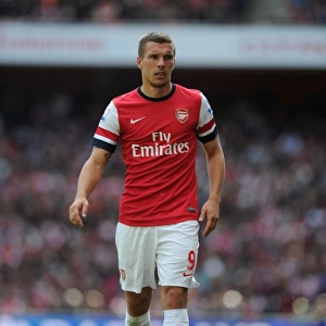 Arsenal's Lukas Podolski in Action Against Chelsea (2012-13)