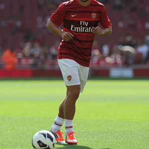 Arsenal's Lukas Podolski Scores in 6-1 Barclays Premier League Victory over Southampton (2012-13 Season)