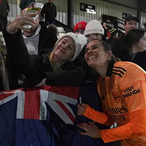 Arsenal's Lydia Williams and Fan Celebrate FA Cup Quarterfinal Victory with Selfie