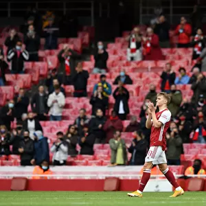 Arsenal's Martin Odegaard Applauding Fans: Arsenal v Brighton & Hove Albion, Premier League 2020-21