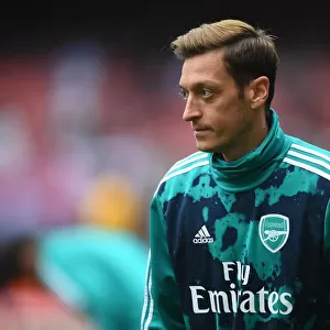 Arsenal's Mesut Ozil Before Arsenal v Aston Villa, Premier League 2019-20