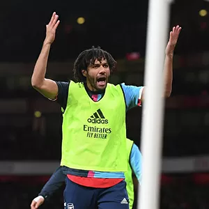 Arsenal's Mo Elneny in Action Against Newcastle United - Premier League 2022-23