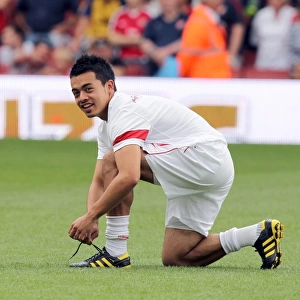 Arsenal's Nico Yennaris Scores the Winning Goal Against Celtic in the Emirates Cup Pre-Season Match, 2010