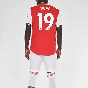 Arsenal's Nicolas Pepe at 2019-20 Arsenal Photocall
