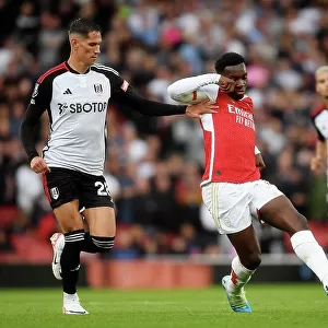 Arsenal's Nketiah in Action: Arsenal FC vs Fulham FC, Premier League 2023-24