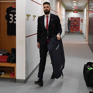 Arsenal's Olivier Giroud in the Home Changing Room - Arsenal vs Watford, Premier League 2016-17