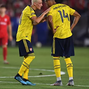 Arsenal's Ozil and Aubameyang in Action: Arsenal vs Bayern Munich, 2019 Pre-Season Clash in Los Angeles