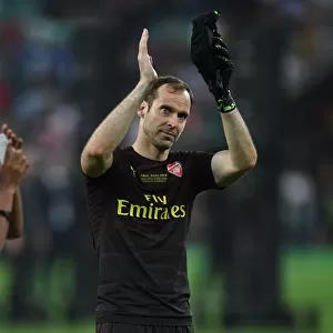 Arsenal's Petr Cech Celebrates Europa League Victory over Chelsea in Baku