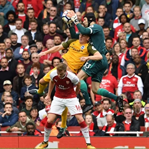 Arsenal's Petr Cech Clashes with Brighton's Shane Duffy in Premier League Showdown