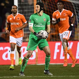 Arsenal's Petr Cech in FA Cup Action: Blackpool vs Arsenal (2019)