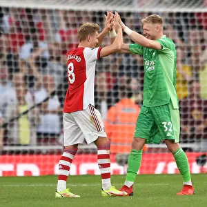 Arsenal's Ramsdale and Odegaard Reunite After Intense Arsenal v Tottenham Clash