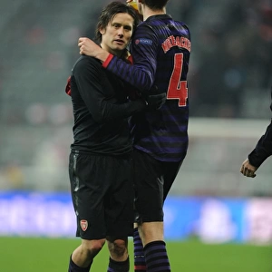 Arsenal's Rosicky and Mertesacker: Defeated Faces after Bayern Munich Clash in Champions League