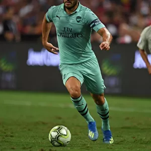 Arsenal's Sead Kolasinac in Action against Paris Saint-Germain in 2018 International Champions Cup, Singapore