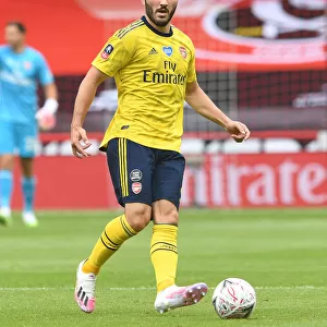 Arsenal's Sead Kolasinac in FA Cup Quarterfinal Action Against Sheffield United