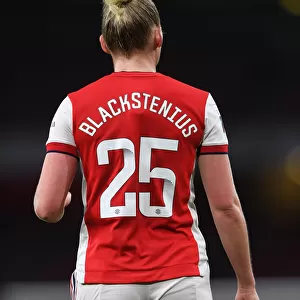 Arsenal's Stina Blackstenius in Action Against Tottenham Hotspur (FA WSL 2021-22)