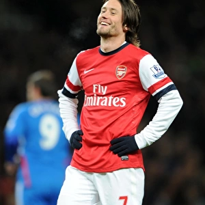 Arsenal's Tomas Rosicky in Action against Hull City (2013-14)