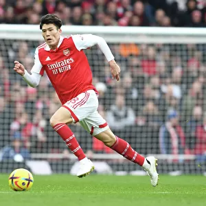 Arsenal's Tomiyasu in Action: Arsenal vs. AFC Bournemouth, Premier League 2022-23