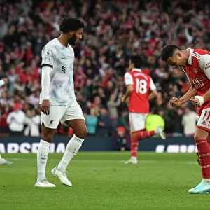 Arsenal's Triumph: Martinelli and Saka's Unforgettable Goal Celebration vs. Liverpool (2022-23)