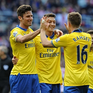 Arsenal's Triumph: Unforgettable Goal Celebration - Ramsey, Giroud, Ozil (2013-14)