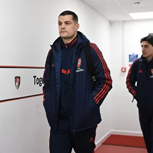 Arsenal's Xhaka Arrives at Vitality Stadium for FA Cup Clash vs AFC Bournemouth