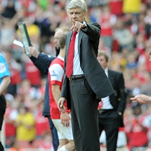Arsene Wenger the Arsenal Manager. Arsenal 1: 1 Liverpool. Barclays Premier League
