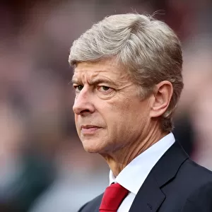 Arsene Wenger the Arsenal Manager. Arsenal 2: 0 Stoke City. Barclays Premier League