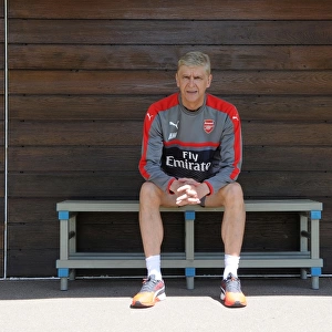 Arsene Wenger at Arsenal's 2016-17 First Team Photocall