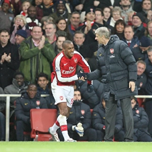 Arsene Wenger Celebrates Jay Simpson's First Goal for Arsenal: Arsenal 3-0 Wigan Athletic, Carling Cup 4th Round