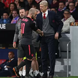 Arsene Wenger and Jack Wilshere: A Farewell Handshake - Atletico Madrid vs. Arsenal, UEFA Europa League Semi-Final