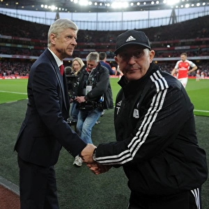 Arsene Wenger and Tony Pulis: A Pre-Match Handshake at the Emirates, Arsenal vs. West Bromwich Albion, Premier League, 2016