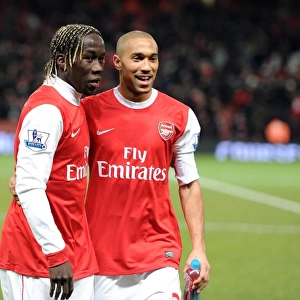 Bacary Sagna and Gael Clichy (Arsenal). Arsenal 3: 1 Chelsea. Barclays Premier League