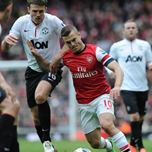 Battle in the Midfield: Jack Wilshere vs Michael Carrick, Arsenal vs Manchester United, Premier League 2012-13