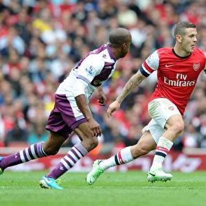 Battle in Midfield: Wilshere vs Delph, Arsenal vs Aston Villa, Premier League 2013-14