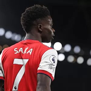 Bukayo Saka: Arsenal Star in Action against Aston Villa, Premier League 2021-22