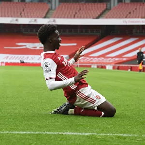 Bukayo Saka Scores First Goal in Empty Emirates: Arsenal's Historic Victory over Sheffield United in the 2020-21 Premier League