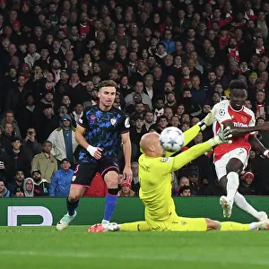 Bukayo Saka Scores His Second: Arsenal's Victory over Sevilla in the 2023-24 UEFA Champions League at Emirates Stadium