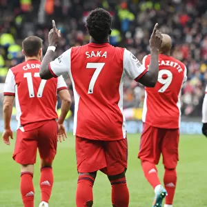 Bukayo Saka's Decisive Strike: Arsenal's Victory over Watford in the Premier League (2021-22)