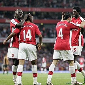 Celebrating an Own Goal: Fabregas, Sagna, Walcott, Adebayor - Arsenal's Bittersweet Moment against Hull City (08/09)