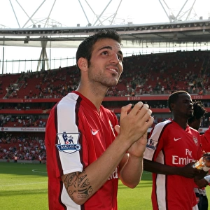 Cesc Fabregas (Arsenal) claps the fans after the match