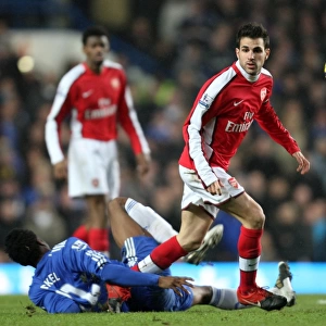 Cesc Fabregas (Arsenal) Jon Mikel Obi (Chelsea). Chelsea 2: 0 Arsenal. Barclays Premier League