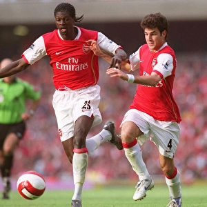 Cesc Fabregas and Emmanuel Adebayor (Arsenal)