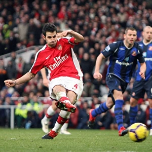 Cesc Fabregas scores Arsenals 2nd goal from the penalty spot. Arsenal 2: 0 Sunderland