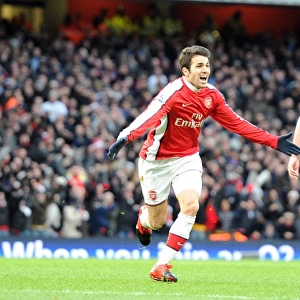 Cesc Fabregas's Euphoric Moment: Arsenal's 1st Goal vs. Aston Villa (3:0)